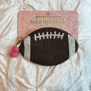 🏈 Football Shaped Coin Purse | Beaded Mini Pouch | Viral TJ Maxx beaded bag